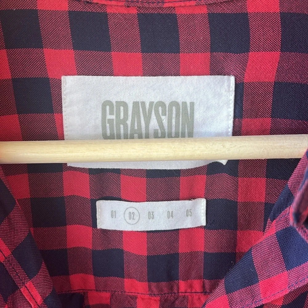 Grayson The Hero Checked Button Down Top Size 1=S… - image 5